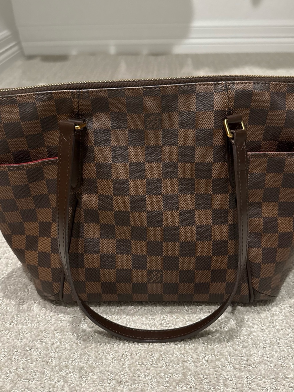 Louis Vuitton Brown Checkered Canvas Tote